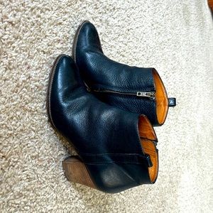 Madewell black leather ankle booties womens size 7